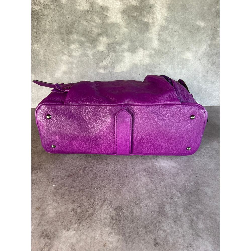 Aimme Kestenberg tamitha Satchel hobo Shoulderbag vibrant purple pebbled leather - Picture 5 of 10